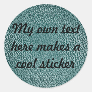 Adesivo Redondo O Meu Próprio Texto Aqui 034c4c Verde Texturizado