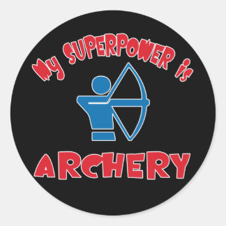 Adesivo Redondo O meu superpoder é o Archery