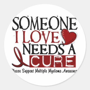 Adesivo Redondo O mieloma múltiplo PRECISA uma CURA 1