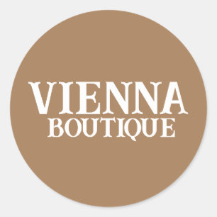 Adesivo Redondo O moderno Elegante Na moda de Luxo, nome comercial