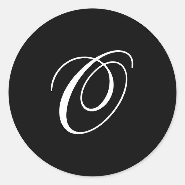 Adesivo Redondo O Monograma Stickers (Frente)