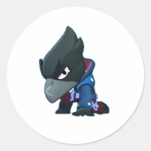 Adesivo Redondo o mundo caótico das Estrelas do Brawl com o Jogo d