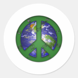 Adesivo Redondo O mundo coexiste