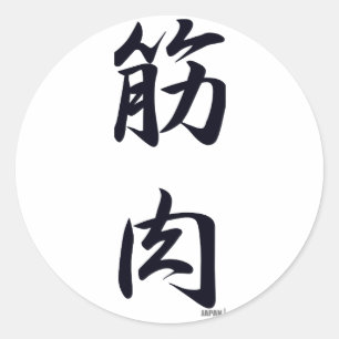 Adesivo Redondo o músculo preto