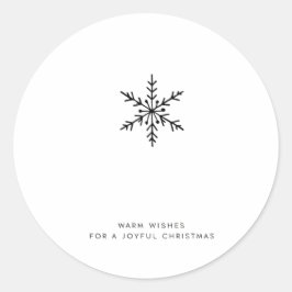 Adesivo Redondo O Natal Deseja Pentes de Neve