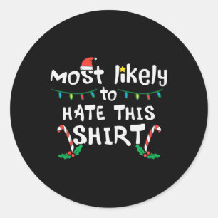 Adesivo Redondo O Natal Provavelmente Odeia Esta Família Xmas Mulh