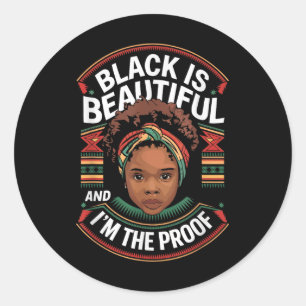 Adesivo Redondo O Negro É Bonito E Eu Sou A História Da Prova