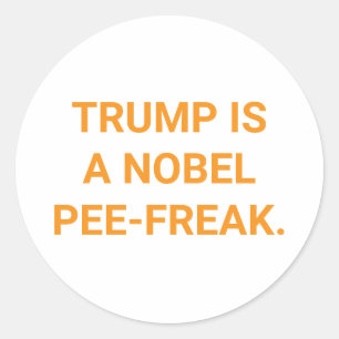 Adesivo Redondo O NOBEL PEE-FREAK DE TRUMP Hankamer Artjunkhaus Cô
