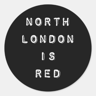 Adesivo Redondo O norte de Londres é vermelho - Arsenal Coyg Sloga