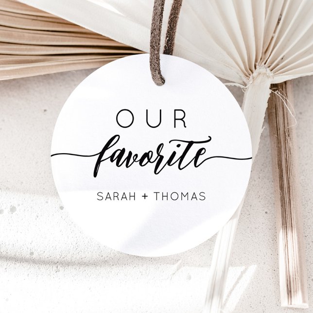 Adesivo Redondo O nosso favorito moderno С aligráfico favorito pre (Criador carregado)