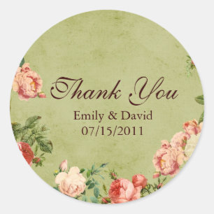 Adesivo Redondo O obrigado inspirado do jardim secreto você