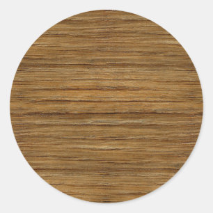 Adesivo Redondo O olhar da textura da grão da madeira de carvalho