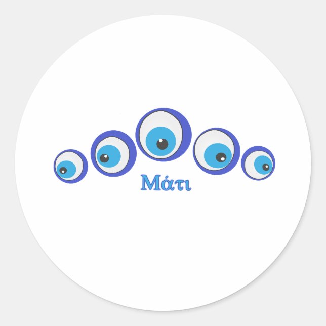 Adesivo Redondo O olho do Mau (Frente)