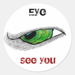 Adesivo Redondo O olho, vê-o