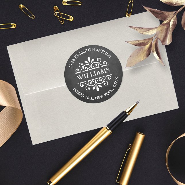 Adesivo Redondo O Ornamentado do quadro oscila no endereço de devo (Criador carregado)