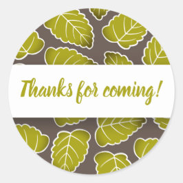 Adesivo Redondo O outono deixa Obrigados