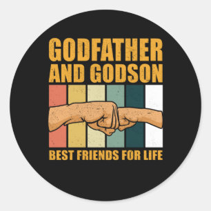 Adesivo Redondo O Padrinho E O Godson São Os Melhores Amigos Da V