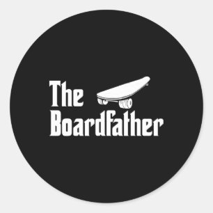 Adesivo Redondo O Pai do Skate Skateboard Retro Anos 90 Pai