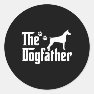 Adesivo Redondo O Pai Dogdad Tee Dia de os pais Dift - Pão Cachorr