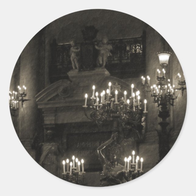 Adesivo Redondo O Palais Garnier Paris France (Frente)