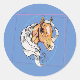 Adesivo Redondo O Palomino (azul)