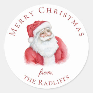 Adesivo Redondo O papai noel Enchanted do Natal personalizou a