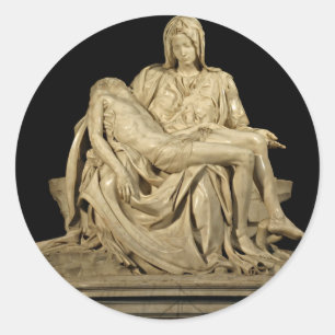 Adesivo Redondo O Pieta de Michelangelo