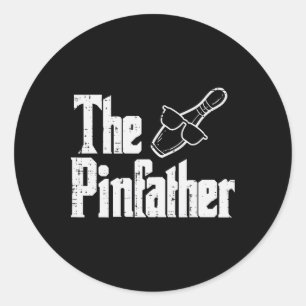Adesivo Redondo O Pinfather Pai de Boliche Dia dos Pais Boliche Pa