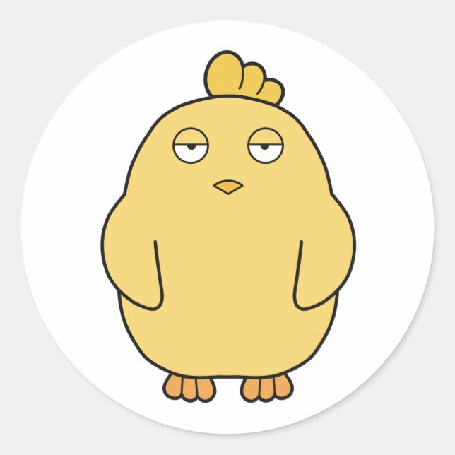 Adesivo Redondo O Pintinho Bord (Frente)