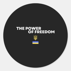 Adesivo Redondo O Poder da Liberdade Tridente Símbolo da Bandeira 