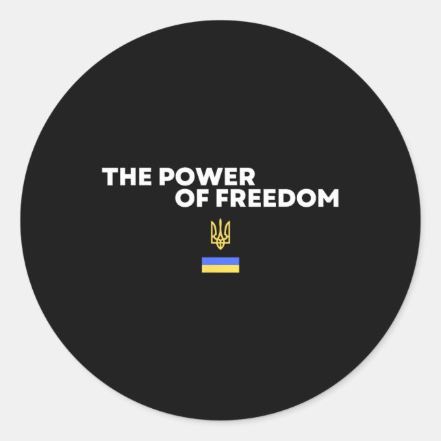 Adesivo Redondo O Poder da Liberdade Tridente Símbolo da Bandeira  (Frente)