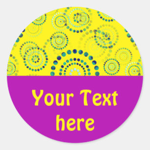 Adesivo Redondo O poder do círculo dos pontos floresce II + seu