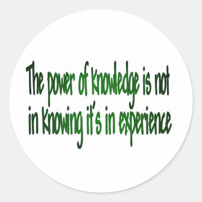 Adesivo Redondo O poder do conhecimento (Frente)