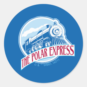 Adesivo Redondo O Polar Express   Crachá do comboio