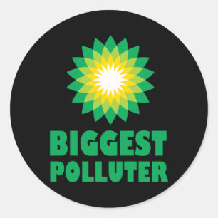 Adesivo Redondo O poluidor o mais grande de BP