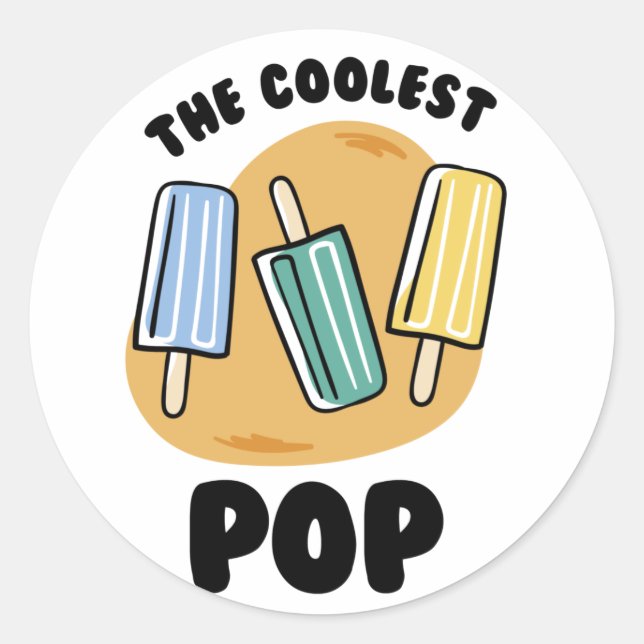 Adesivo Redondo O Pop mais legal (Frente)
