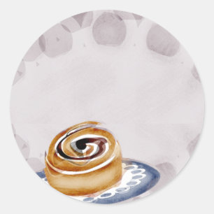 Adesivo Redondo o presente do cozimento do padeiro do bolo de