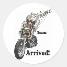 Adesivo Redondo O problema chegou