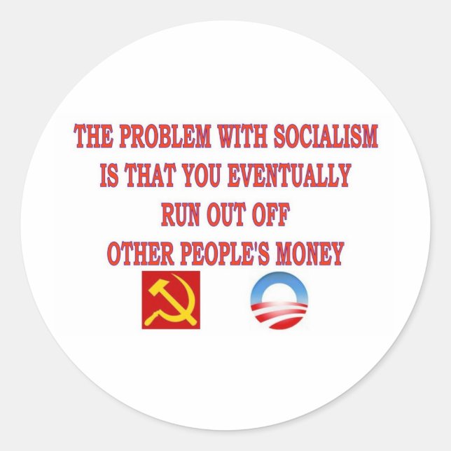 ADESIVO REDONDO O PROBLEMA DO SOCIALISMO (Frente)