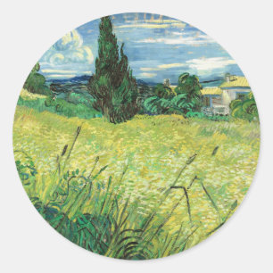 Adesivo Redondo O quadro de Vincent van Gogh, Campo Verde,