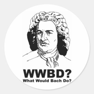 Adesivo Redondo O que Bach faria
