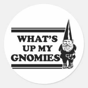 Adesivo Redondo O que é acima de meu Gnomies