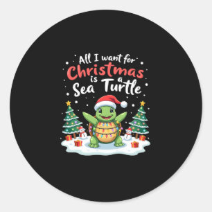 Adesivo Redondo O Que Eu Quero Para O Natal É Uma Árvore De Natal