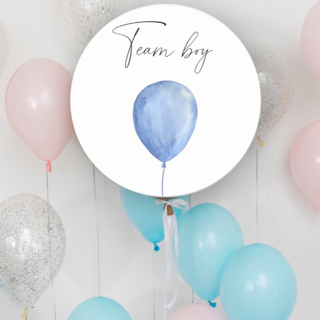 Adesivo Redondo O que o bebê será garoto da equipe (Criador carregado)