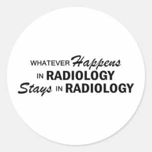 Adesivo Redondo O que quer que acontece - radiologia