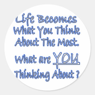 Adesivo Redondo O que são VOCÊ que pensa aproximadamente