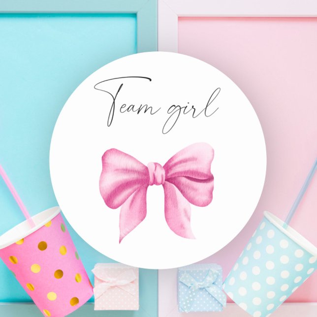 Adesivo Redondo O que será bebê da equipe? (Criador carregado)