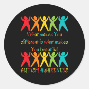 Adesivo Redondo O Que Te Torna Diferente É O Que Te Torna Bela