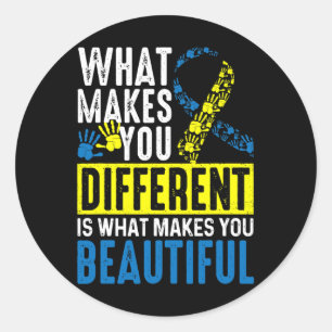 Adesivo Redondo O Que Te Torna Diferente É O Que Te Torna Bela