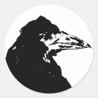 Adesivo Redondo O Raven de Edgar Allan Poe